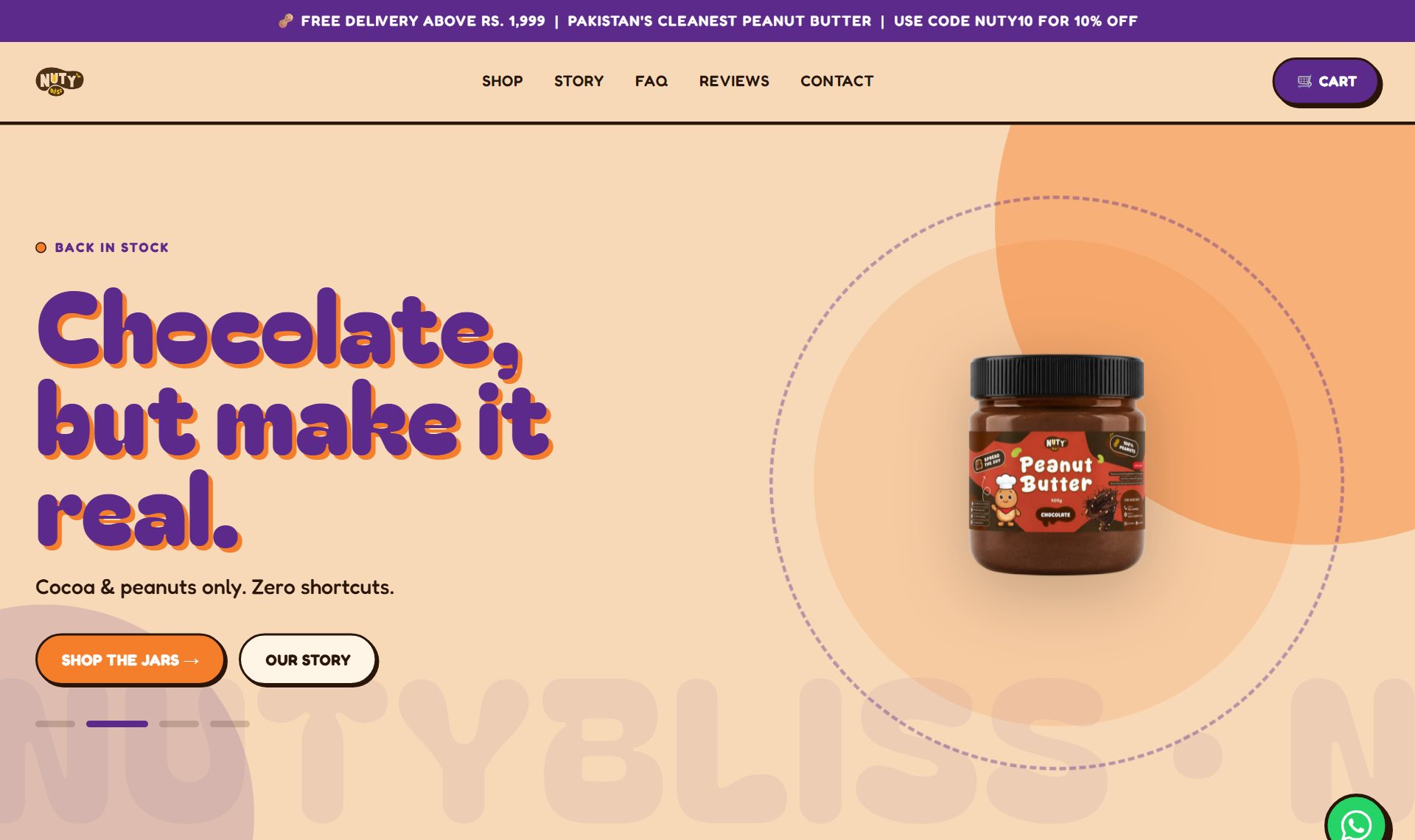 Nuty Bliss website hero