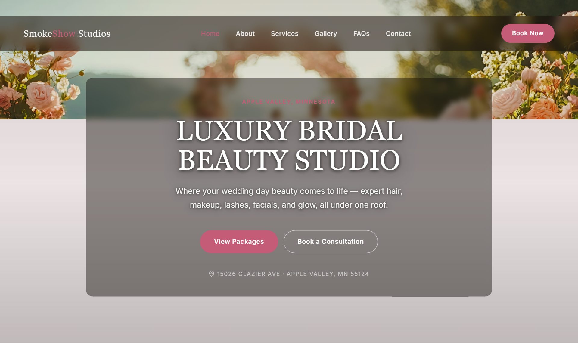 Smokeshow Studios website hero